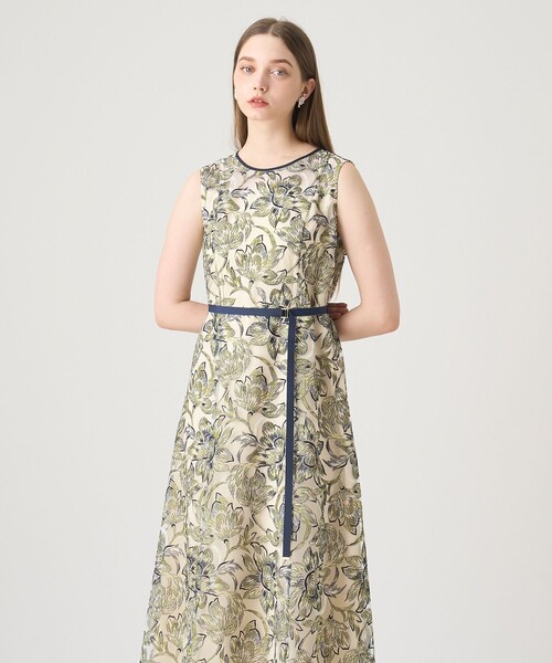 ANAYI」 ノースリーブワンピース 38 ベージュ レディース ANAYI 