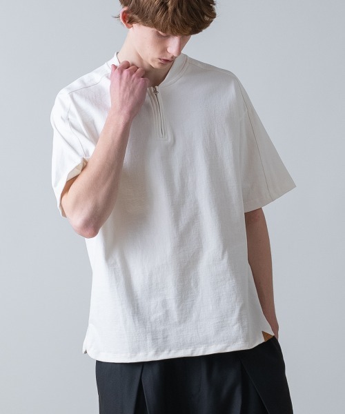 rihae5972(Tタイプ) rehacer（レアセル） tシャツ Loopwheel Zip Half-Placket CS / ループ