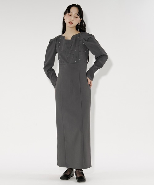 Ezick パーティードレス ドレス silver studs dress シルバースタッズ