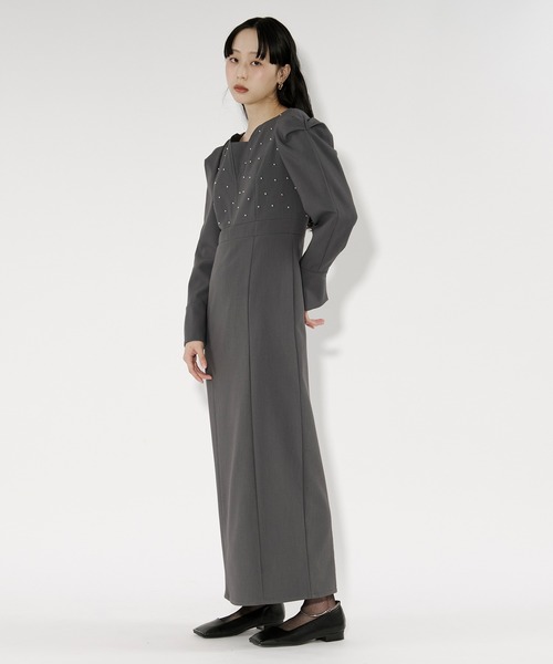 Ezick ドレス silver studs dress シルバースタッズドレス : ZOZOTOWN