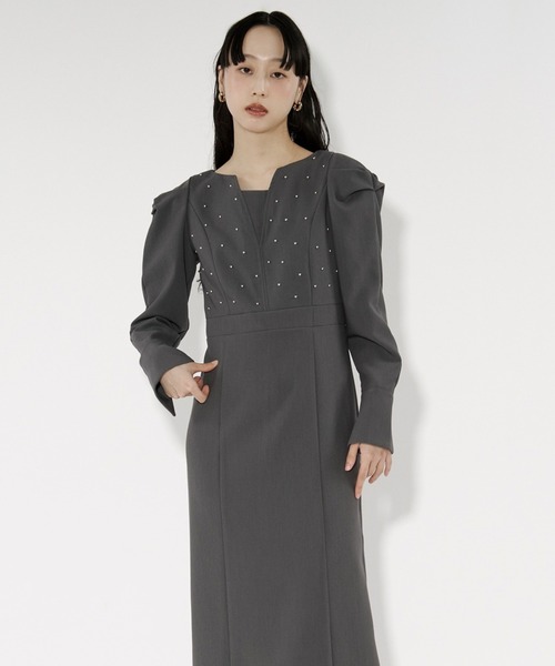 Ezick パーティードレス ドレス silver studs dress シルバースタッズ