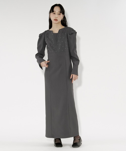 Ezick パーティードレス ドレス silver studs dress シルバースタッズ