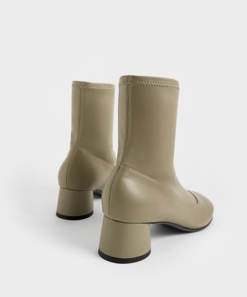 「CHARLES & KEITH」 ショートブーツ 23cm ブラック レディース_画像3