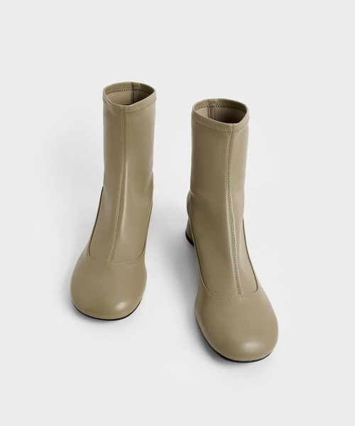 「CHARLES & KEITH」 ショートブーツ 23cm ブラック レディース_画像5