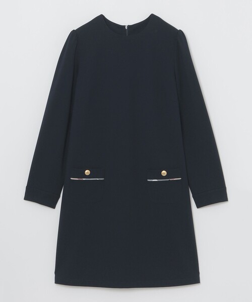 美品 BLUE LABAL CRESTBRIDE ハイカウントポンチワンピース BLUE LABEL CRESTBRIDGE（ブルーレーベルクレストブリッジ
