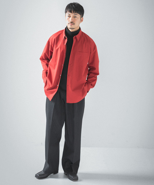 「THOMAS MASON」 長袖シャツ LARGE ブルー系その他 メンズ_画像6