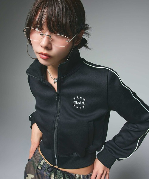 X-girl（エックスガール） ジャージブルゾン M ブラック レディース