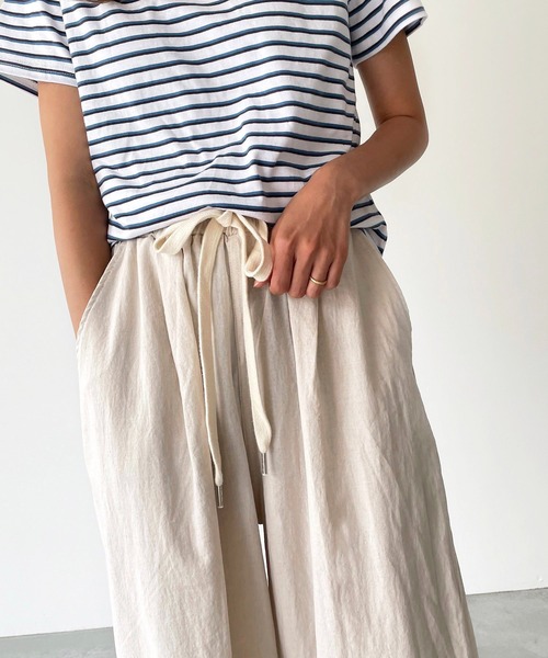 「CANAL JEAN」 イージーパンツ ONE SIZE ネイビー レディース_画像3