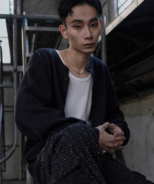 LANDNESS カーディガン 「LANDNESS/ランドネス」MICRO RIB CARDIGAN