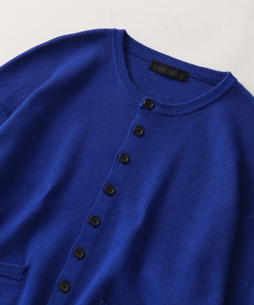 LANDNESS カーディガン 「LANDNESS/ランドネス」MICRO RIB CARDIGAN