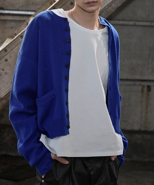LANDNESS カーディガン 「LANDNESS/ランドネス」MICRO RIB CARDIGAN