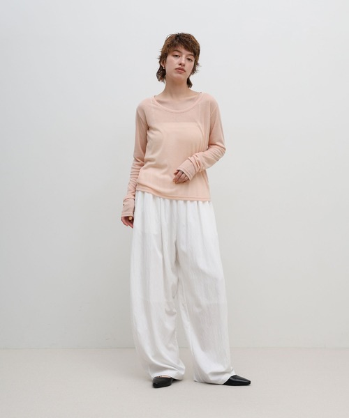 select MOCA（セレクトモカ） tシャツ ラウンドネックシアートップス