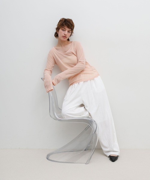 select MOCA（セレクトモカ） tシャツ ラウンドネックシアートップス