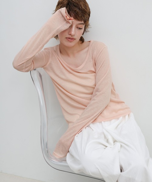 トップス select. select MOCA（セレクトモカ） tシャツ ラウンドネックシアートップス