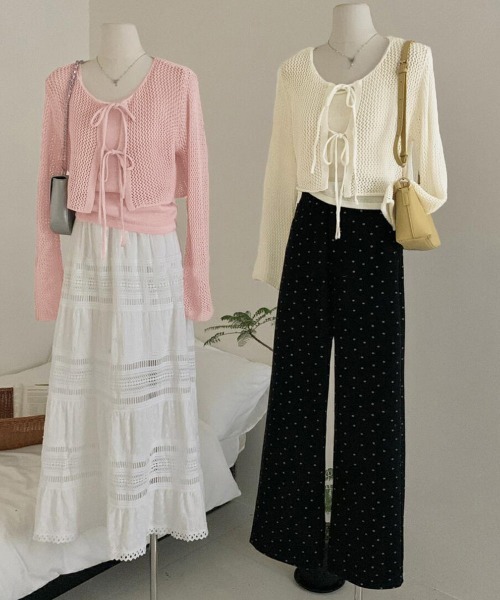miniministore（ミニミニストア） アンサンブル メッシュカーディガン