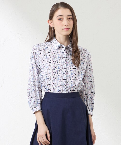 U AMACA アマカ リバティ LIBERTY 花柄 フラワー ブラウス AMACA（アマカ） ブラウス シャツ 「LIBERTY」Deben タナローン
