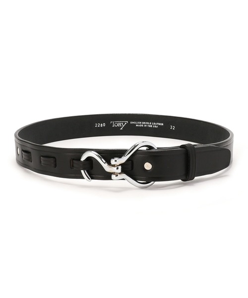 「TORY LEATHER」 ベルト 32 ブラック メンズの画像