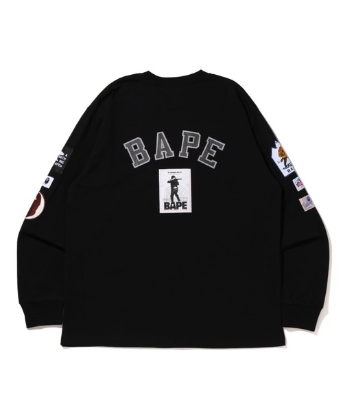 「A BATHING APE」 長袖Tシャツ SMALL グリーン メンズの画像