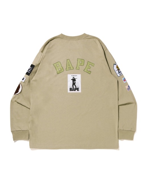「A BATHING APE」 長袖Tシャツ SMALL グリーン メンズの画像