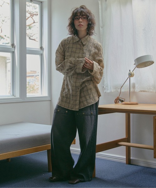 「loin nuit」 デニムパンツ SMALL ブラック レディースの画像