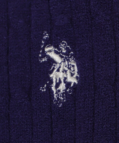 「U.S. POLO ASSN.」 長袖ニット FREE アイボリー レディース_画像6