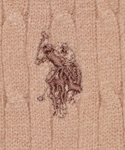 「U.S. POLO ASSN.」 長袖ニット FREE アイボリー レディース_画像7