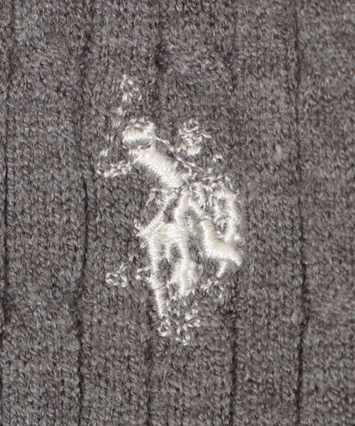 「U.S. POLO ASSN.」 長袖ニット FREE アイボリー レディース_画像9