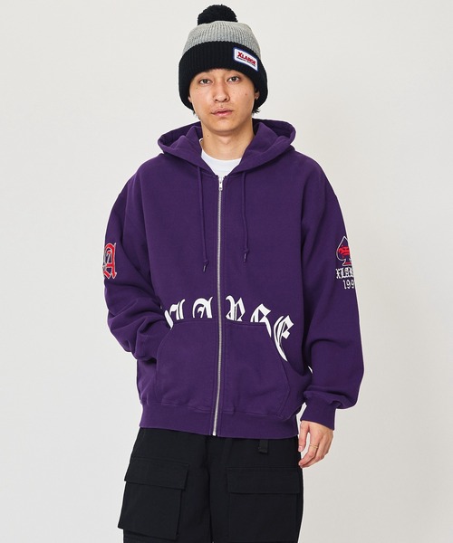 「XLARGE」 ジップアップパーカー M グリーン メンズの画像