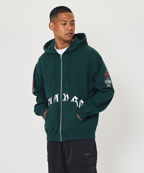 「XLARGE」 ジップアップパーカー M グリーン メンズの画像
