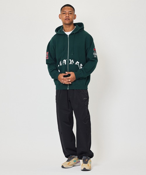 「XLARGE」 ジップアップパーカー M グリーン メンズの画像