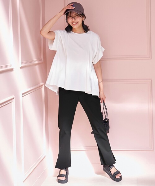 「UNFILO」 半袖カットソー X-LARGE ホワイト レディース_画像7