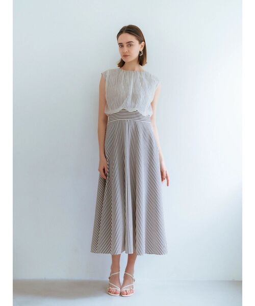 「YECCA VECCA」 ノースリーブワンピース S アイボリー レディース_画像3