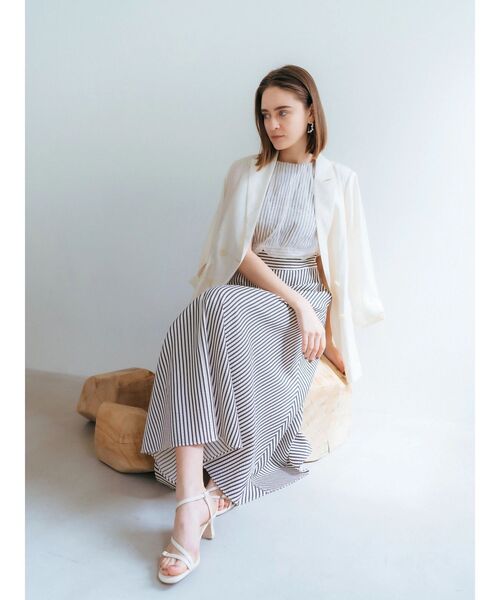 「YECCA VECCA」 ノースリーブワンピース S アイボリー レディース_画像8