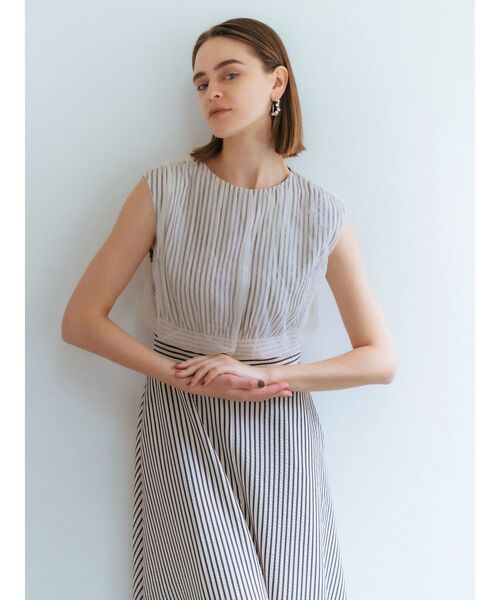 「YECCA VECCA」 ノースリーブワンピース S アイボリー レディース_画像9