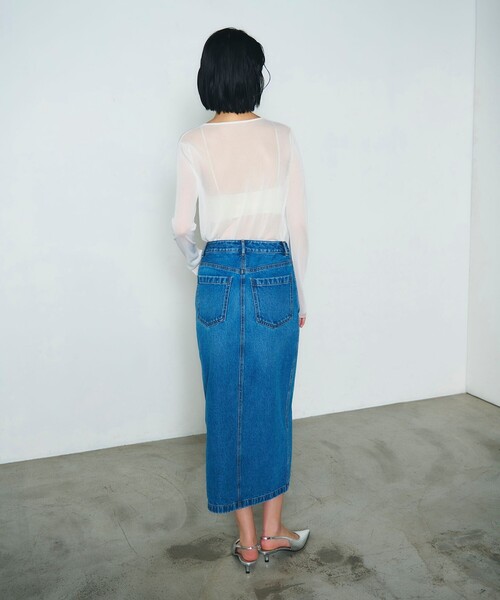 「GRACE CONTINENTAL」 「Diagram」デニムスカート 36 ブラック レディース_画像7