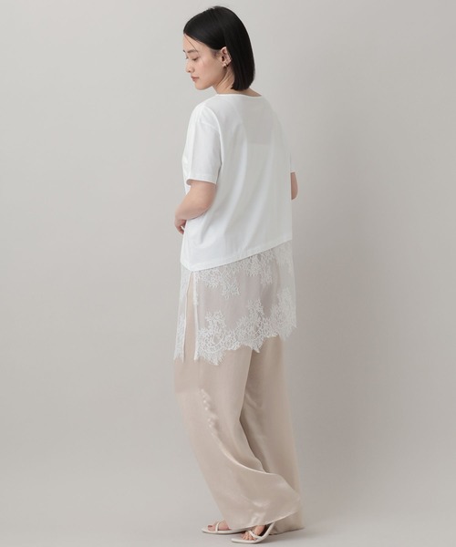 tシャツ イレヘムレースTEE レディースの画像
