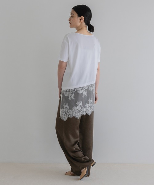 tシャツ イレヘムレースTEE レディースの画像