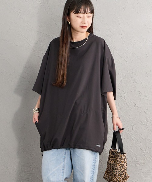 値下げ【新品】L 黒　ナンガ　Tシャツ　半袖　ブラック NANGA（ナンガ） tシャツ 半袖 PLC EXCURSION ドローコード ショート