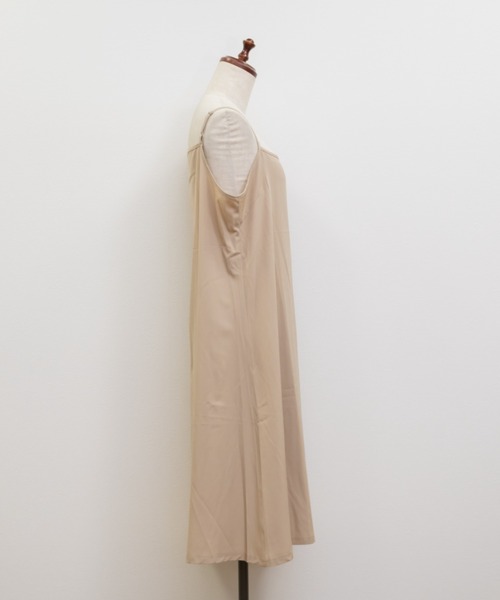 「CLETTE」 半袖ワンピース LL ベージュ レディース_画像3