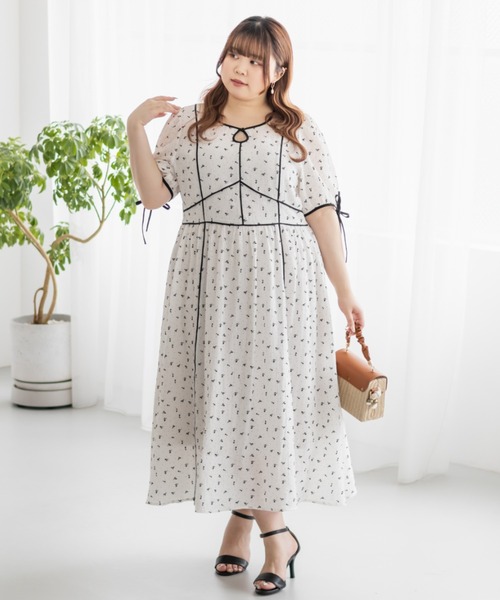 「CLETTE」 半袖ワンピース LL ベージュ レディース_画像9