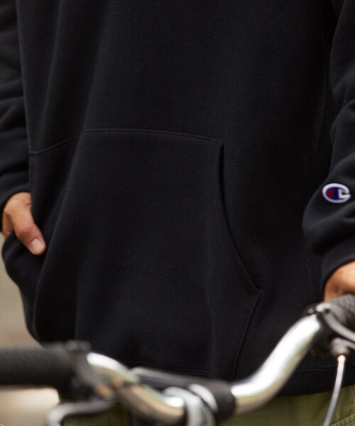「Champion」 スウェットカットソー MEDIUM ブラック メンズ_画像3