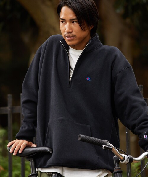 「Champion」 スウェットカットソー MEDIUM ブラック メンズ_画像6