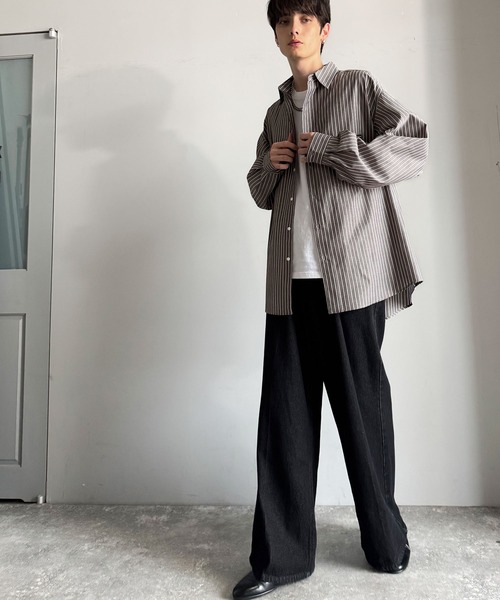「Classical Origin」 長袖シャツ LARGE グレー メンズ_画像4