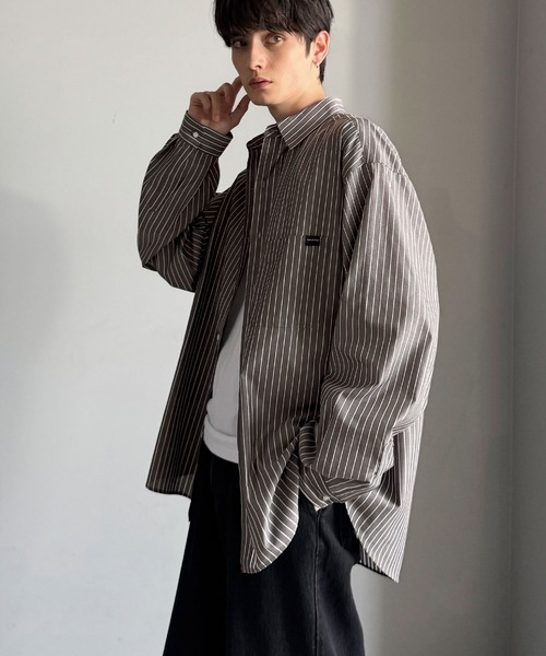「Classical Origin」 長袖シャツ LARGE グレー メンズ_画像5