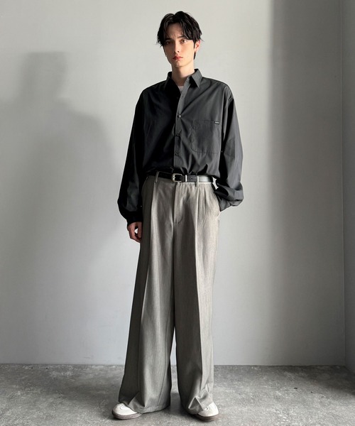 「Classical Origin」 長袖シャツ LARGE グレー メンズ_画像8