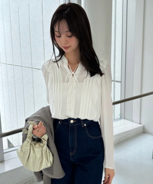 【新品同様】SNIDEL ブラウス SNIDEL（スナイデル） 長袖ブラウス ONE SIZE ホワイト レディース