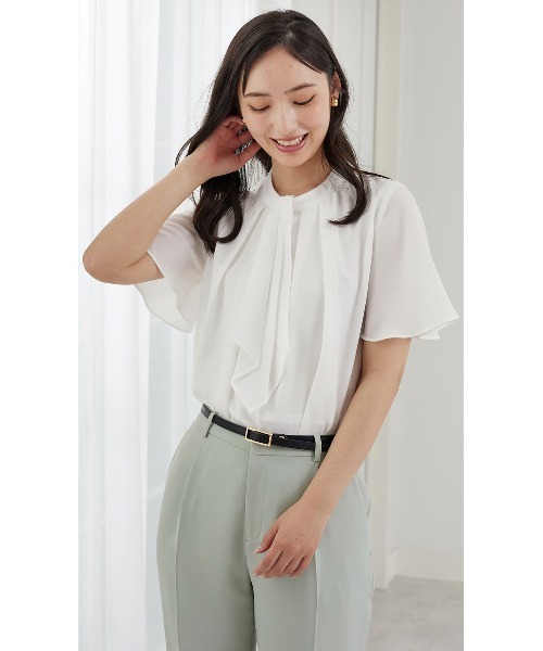 「AOYAMA」 半袖ブラウス M イエロー レディース_画像9
