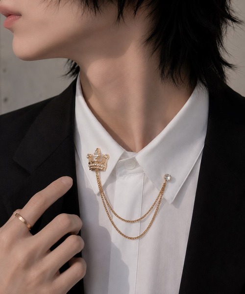 CERCA ブローチ 「Bls」「ZA」「Bling Leads」襟ブローチ マルチ