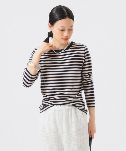 tシャツ フライス 1cm ボーダー Tシャツ レディース BEAMS BOY tシャツ フライス 1cm ボーダー Tシャツ レディース