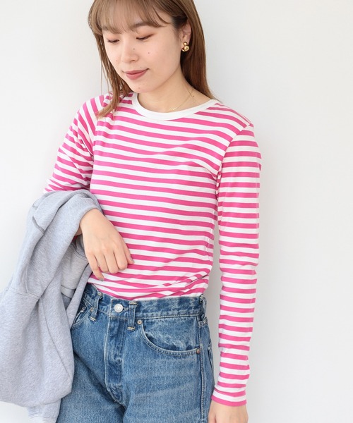 tシャツ フライス 1cm ボーダー Tシャツ レディース BEAMS BOY tシャツ フライス 1cm ボーダー Tシャツ レディース